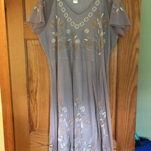 Dusky Lavendar Knee Length Cocktail Dress